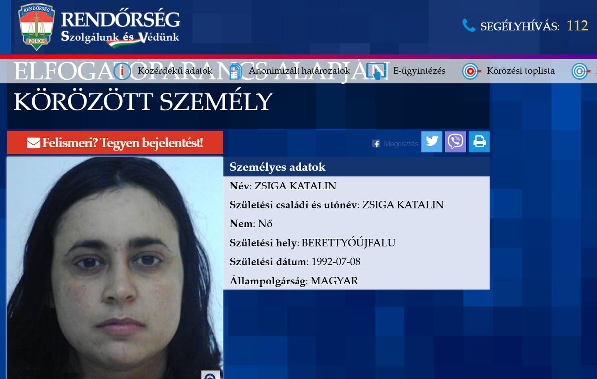 A policewoman is on police wanted list in Hungary for refusing military service