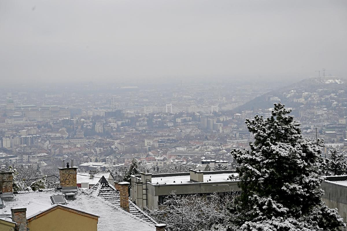 snow in Hungary Christmas