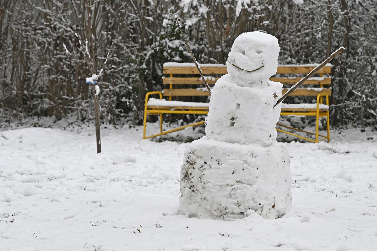 snow in Hungary Christmas