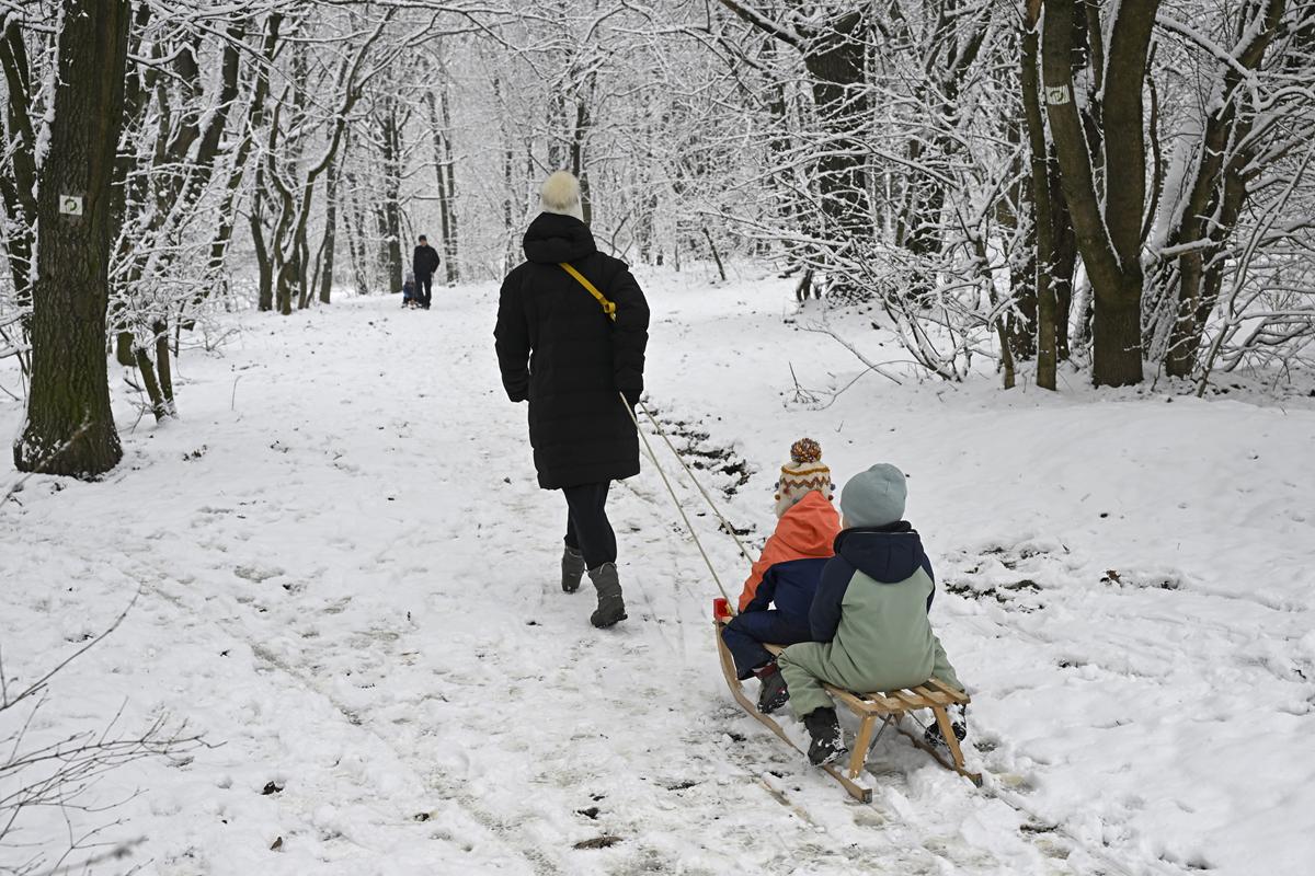 snow in Hungary Christmas