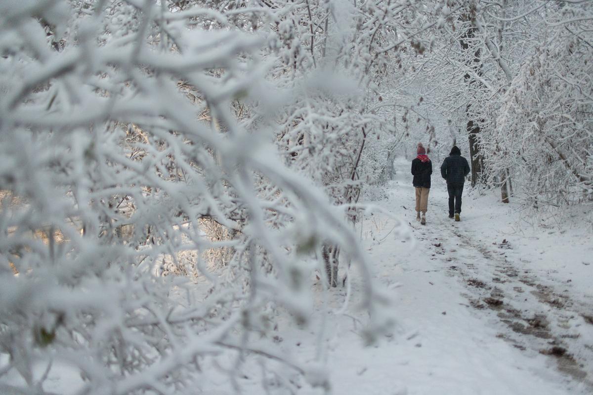 snow in Hungary Christmas