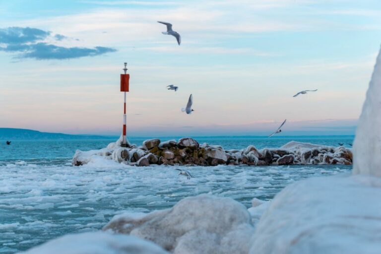 Lake Balaton at winter cold front shift hungary news