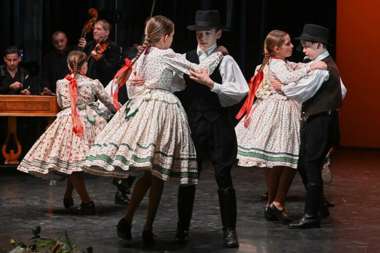 Performance of the Tordas Pilikék Children's Folk Dance Ensemble in Budapest, in the House of Traditions on 23 January 2025. At the ceremonial event linked to the Day of Hungarian Culture, the document was handed over that the tradition of the Csárdás dance has been included by UNESCO on the representative list of the Intangible Cultural Heritage of Humanity.