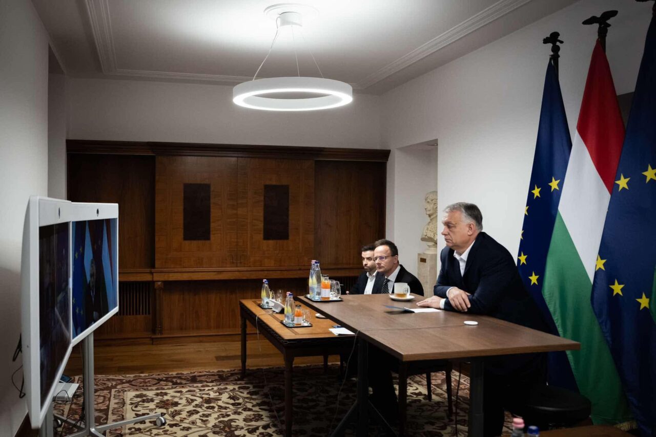 Videoconferencia de Orbán Szijjártó