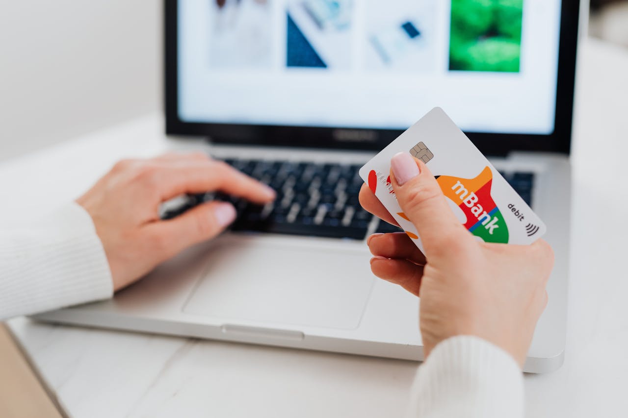 shopping online order card