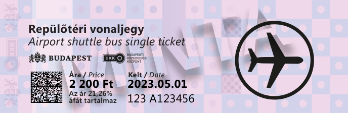 Airport shuttle bus ticket