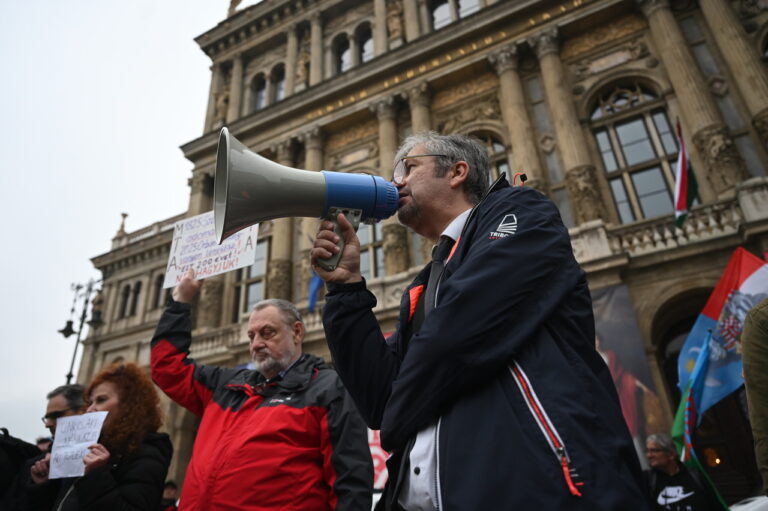 Manifestación de Hadházy en Budapest