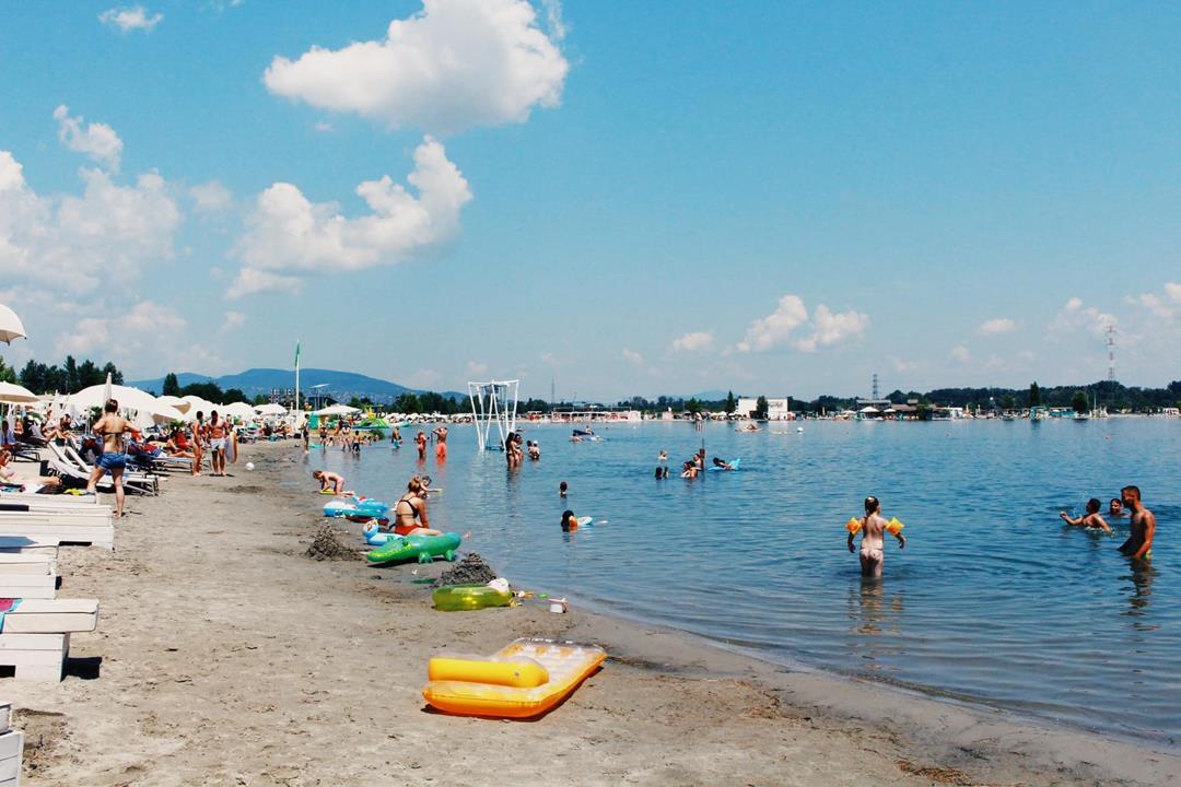 Lupa beach Budapest's sandy seashore