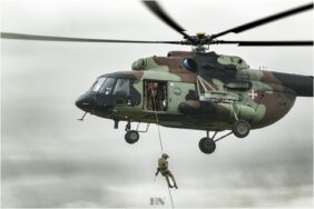 Multi-national helicopter exercise held in Central Hungary evacuation