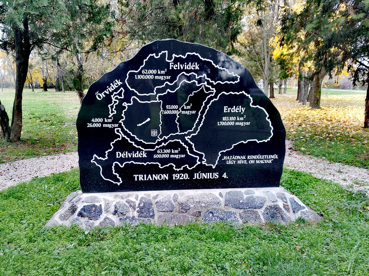 Treaty of Trianon Hungary Map Ethnic Map Memorial
