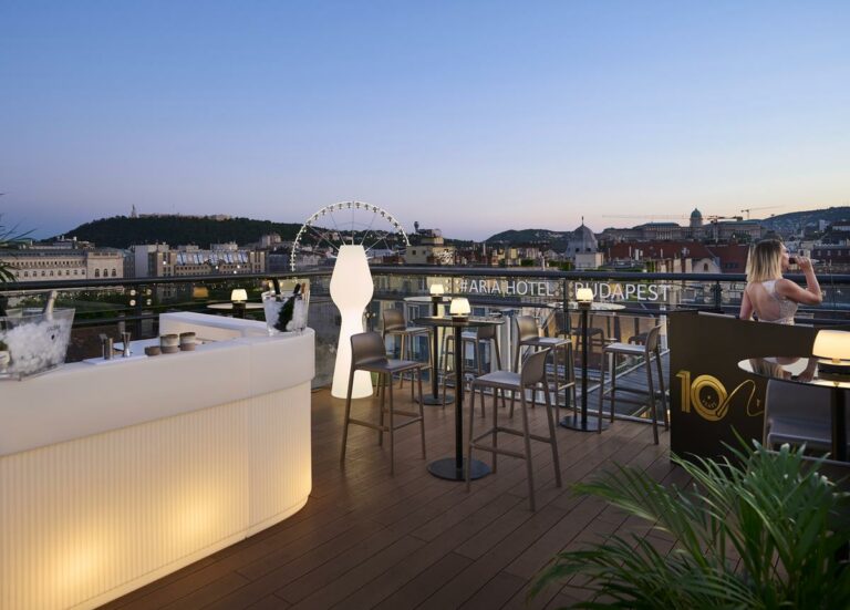 Iconic Budapest downtown hotel opens Sky Champagne Bar with astonishing view of Saint Stephen's Basilica. Photo: Aria/György Darabos