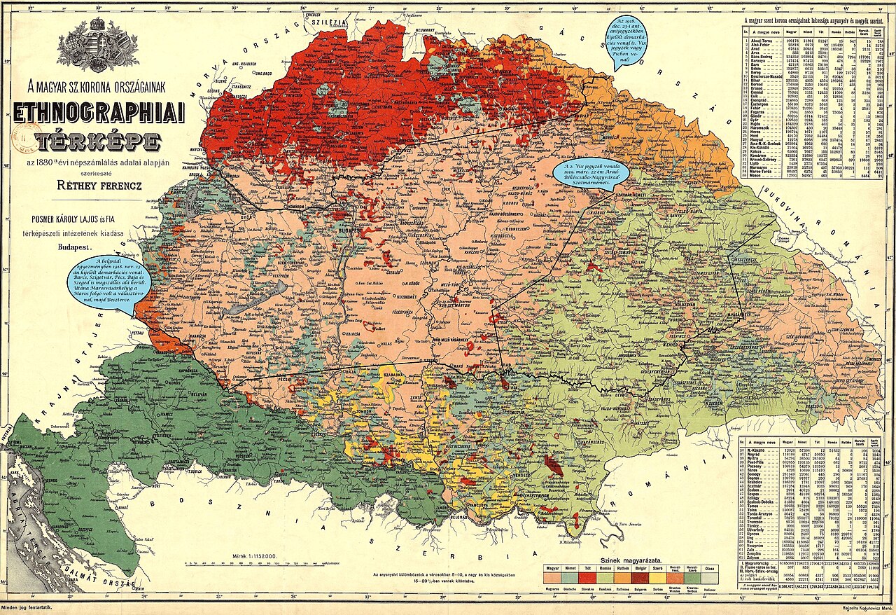 Treaty of Trianon Hungary Map Ethnic Map
