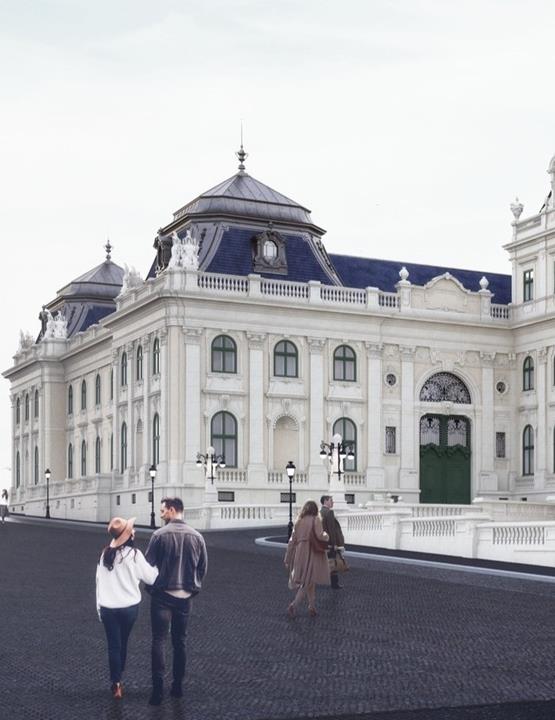 Buda Castle Northern wing being rebuilt using reinforced concrete