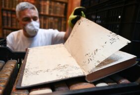 pests destroy Hungary's oldest library Pannonhalma Archabbey
