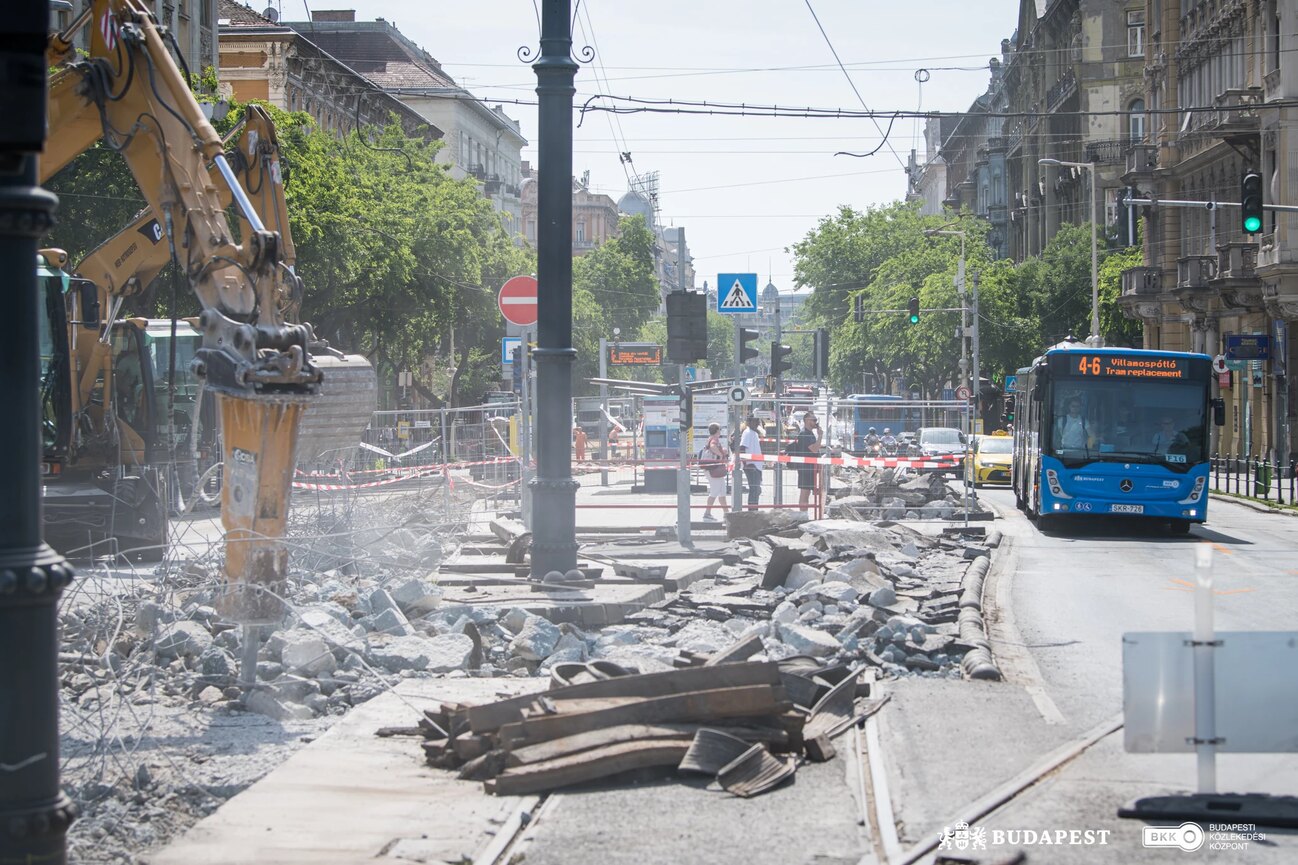 Busy Budapest tram line upgrade enters new phase: Road closures and traffic changes ahead