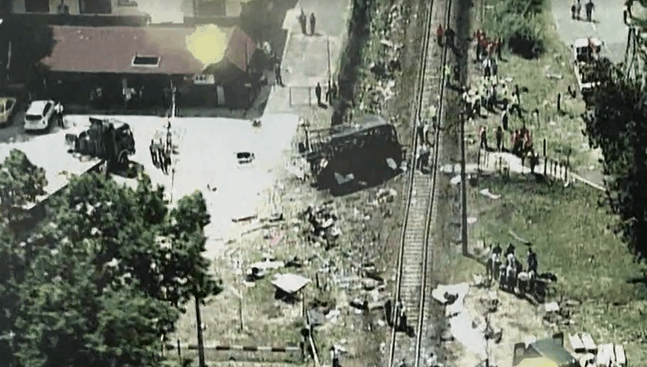 Horrific train accident in Siófok