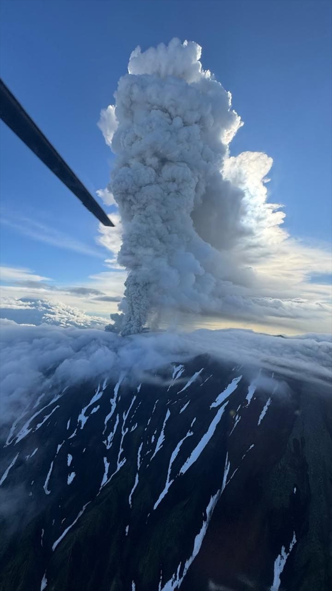 Russian volcano erupted