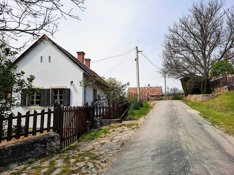 Szentkatalin street view poverty hungarian village