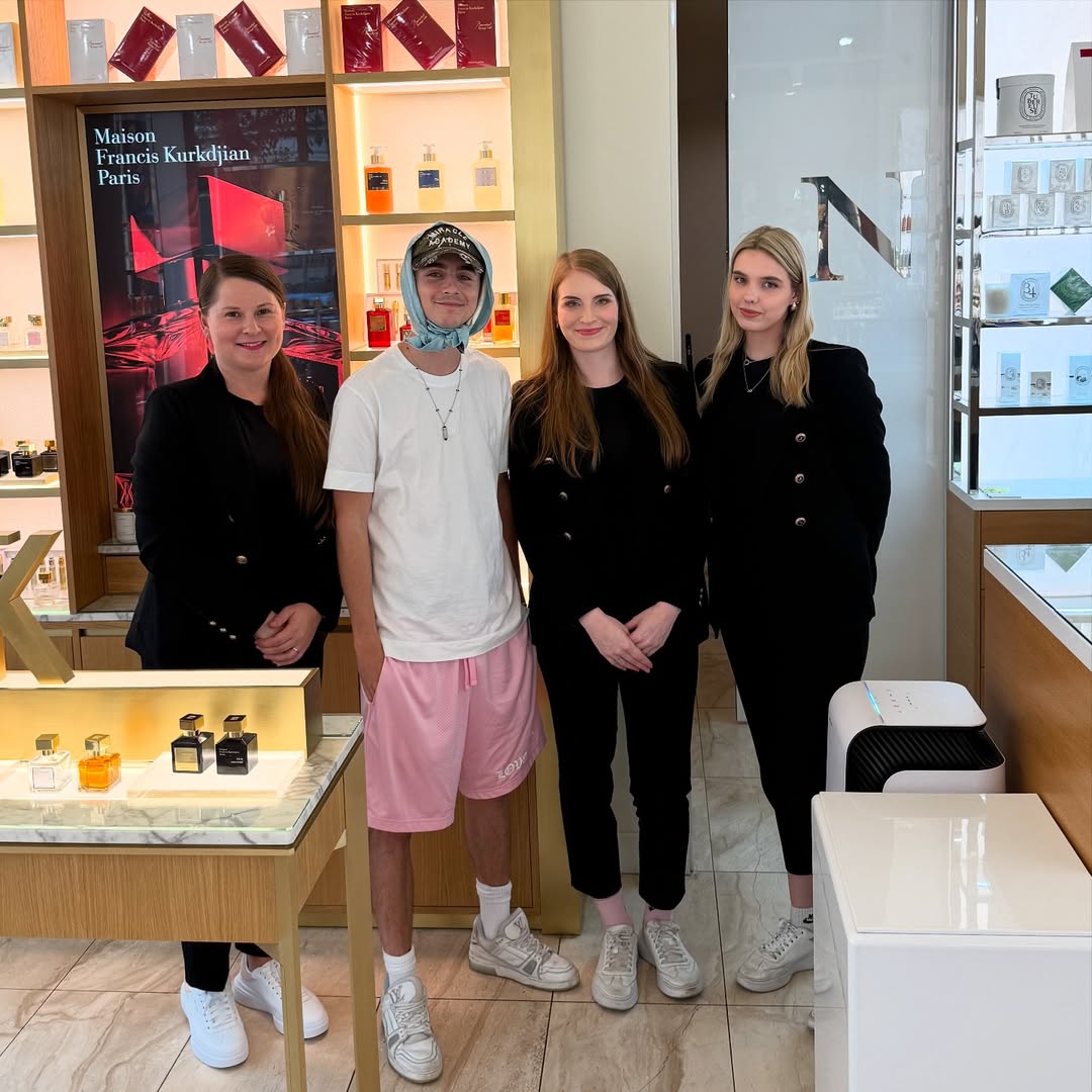 Timothée Chalamet in Budapest's luxure perfumery Neroli