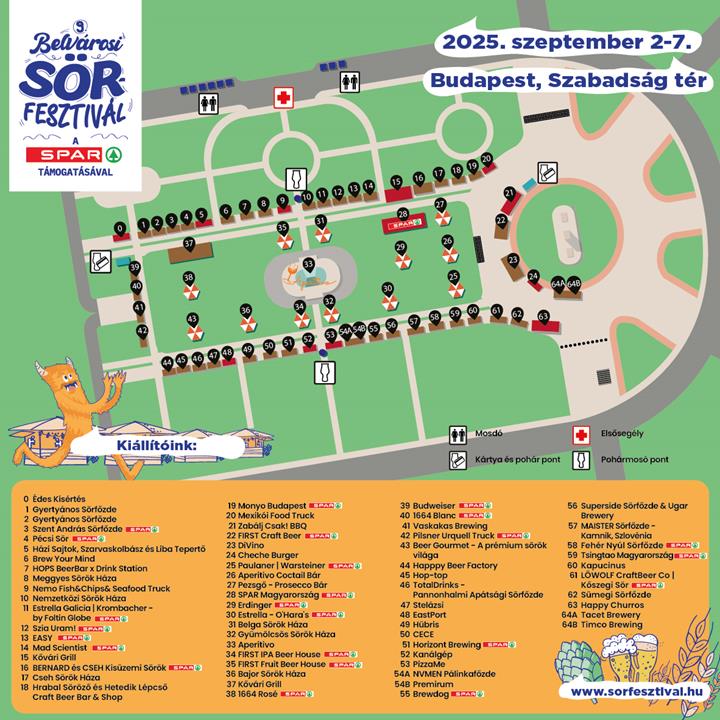 Budapest beer festival map