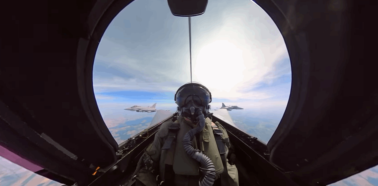 Hungarian Gripens over the Baltic states